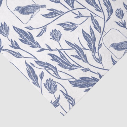 Blue Bird decoupage tissue papier (Detail)