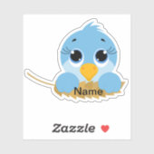 Blue Bird Die Cut Sticker Decal (Vel)