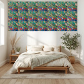 Blue Bird en Blossom Pattern Chinese Art Tegel Tegeltje