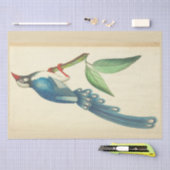 Blue Bird Ephemera Decoupage Tissue Paper Tissuepapier (Craft)