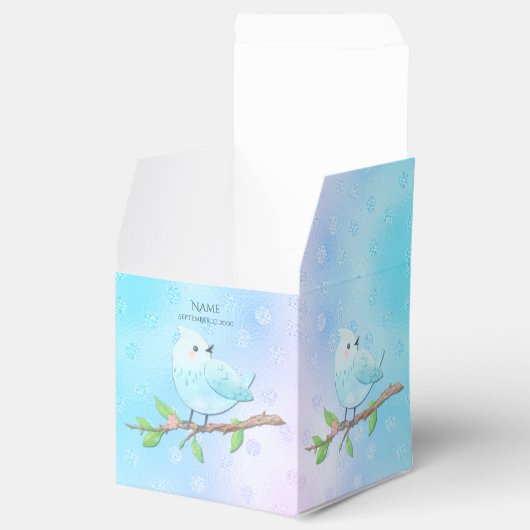 Blue Bird Favor Box Bedankdoosjes (Geopend)