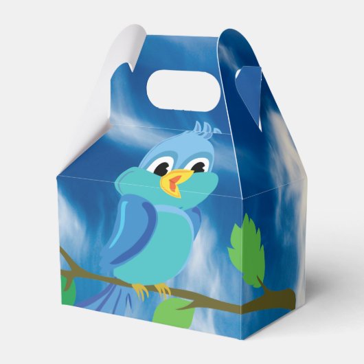 Blue Bird Favor Box Bedankdoosjes (Voorkant Zijde)