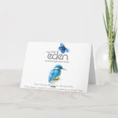 Blue bird fine art kingfisher Vaderdag kaart (Achterkant)