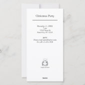 Blue Bird Flat Party Uitnodiging (Achterkant)