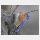 BLUE BIRD FLEECE DEKEN (Voorkant (Horizontaal))
