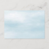 Blue Bird Floral Baby shower Informatiekaartje (Achterkant)