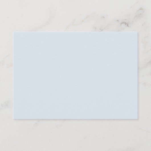 Blue Bird Floral Baby Shower Informatiekaartje (Achterkant)