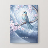 Blue Bird Floral Button (Voorkant)