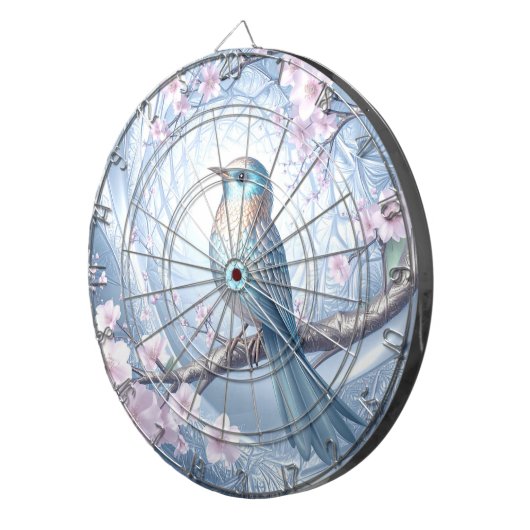 Blue Bird Floral Dartboard Dartbord (Voorkant Rechts)