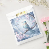 Blue Bird Floral Favor Bags Bedankzakje (Gezegeld)