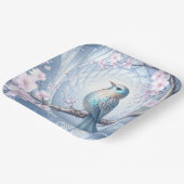 Blue Bird Floral Paper Plate Papieren Bordje (Gebogen)