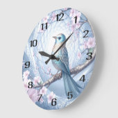 Blue Bird Floral Wall Clock Grote Klok (Hoek)