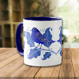 Blue Bird Folk Art Mok