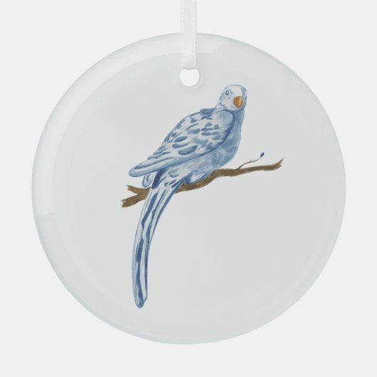 Blue Bird Glass Ornament (Voorkant)