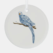 Blue Bird Glass Ornament (Achterkant)