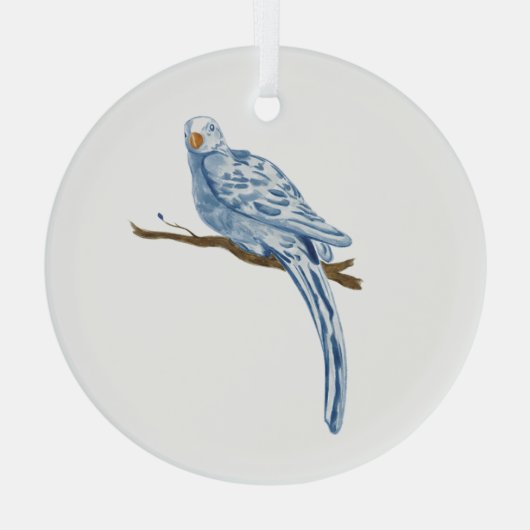 Blue Bird Glass Ornament (Achterkant)
