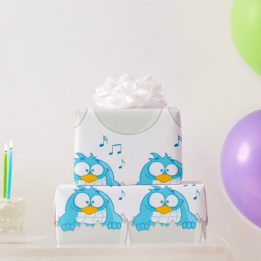 Blue Bird Hatching Cadeaupapier