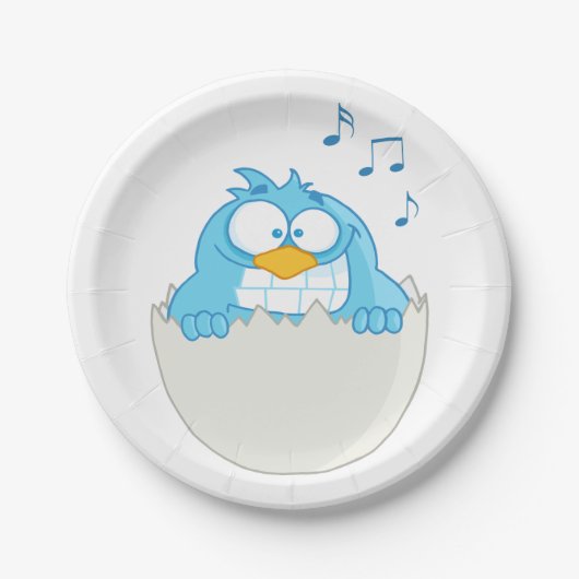 Blue Bird Hatching Papieren Bordje (Voorkant)