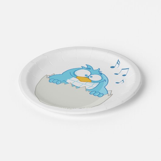 Blue Bird Hatching Papieren Bordje (Gekanteld)