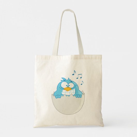 Blue Bird Hatching Tote Bag (Achterkant)