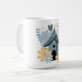 Blue Bird House Koffiemok (Voorkant links)