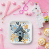 Blue Bird House Papieren Bordje (Feest)