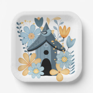 Blue Bird House Papieren Bordje