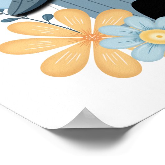 Blue Bird House Poster (Hoek)