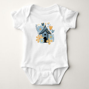 Blue Bird House Romper