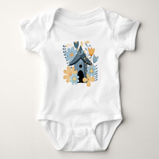 Blue Bird House Romper (Voorkant)