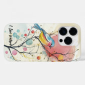 Blue Bird Ik hou van Natuur Case-Mate iPhone Case (Achterkant (horizontaal))