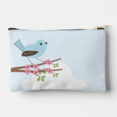 Blue Bird in Blossom Tree Personalised Cute Etui (Achterkant)
