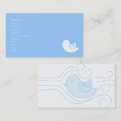 Blue BIrd in Flight Visitekaartje (Voorkant / Achterkant)