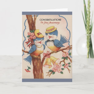 Blue Bird Jubileum Wenskaart Kaart