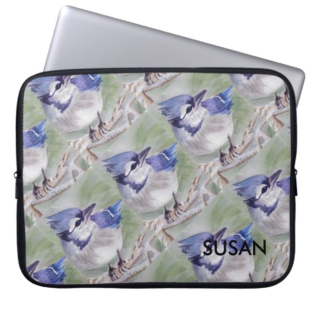 BLUE BIRD LAPTOP SLEEVE (Voorkant)