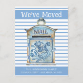 Blue Bird Mailbox Moving Announcement Briefkaart (Voorkant)