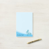 Blue Bird Music Post-it® Notes (Op bureau)