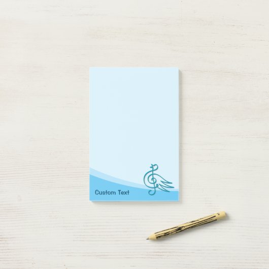 Blue Bird Music Post-it® Notes (Op bureau)