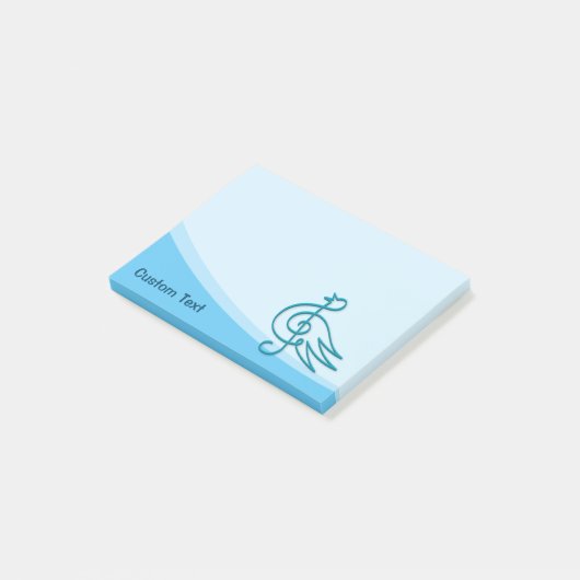 Blue Bird Music Post-it® Notes (Schuin)