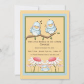 Blue Bird New Baby Aankondiging (Voorkant)