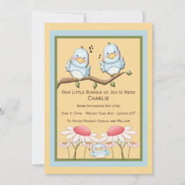 Blue Bird New Baby Aankondiging