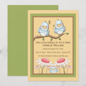 Blue Bird New Baby Aankondiging (Voorkant / Achterkant)