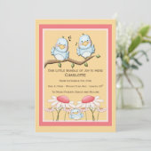 Blue Bird New Baby Aankondiging (Staand voorkant)