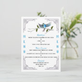 Blue Bird of Happiness 4,5-inch x 6,25-inch Menu (Staand voorkant)