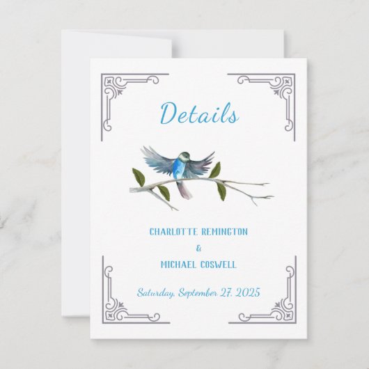 Blue Bird of Happiness Details Enclosure Kaart (Voorkant)