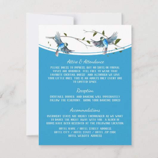 Blue Bird of Happiness Details Enclosure Kaart (Achterkant)