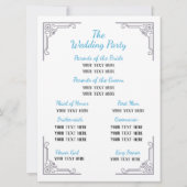 Blue Bird of Happiness Wedding Programme Kaart (Achterkant)