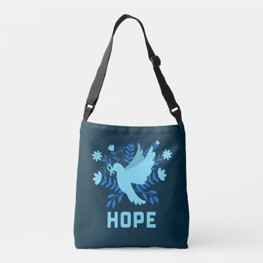 Blue Bird of Hope and Peace - Dove Crossbody Tas (Achterkant)