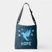 Blue Bird of Hope and Peace - Dove Crossbody Tas (Voorkant)