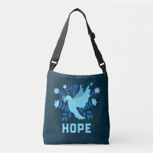 Blue Bird of Hope and Peace - Dove Crossbody Tas